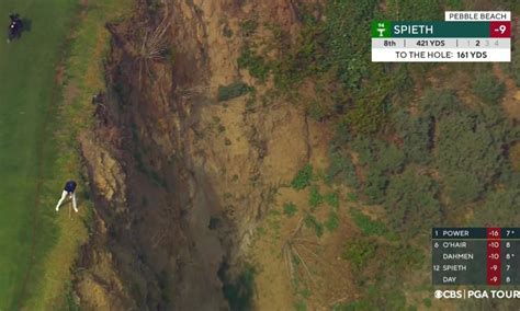 Jordan Spieth saved par with a terrifying cliff shot at Pebble Beach