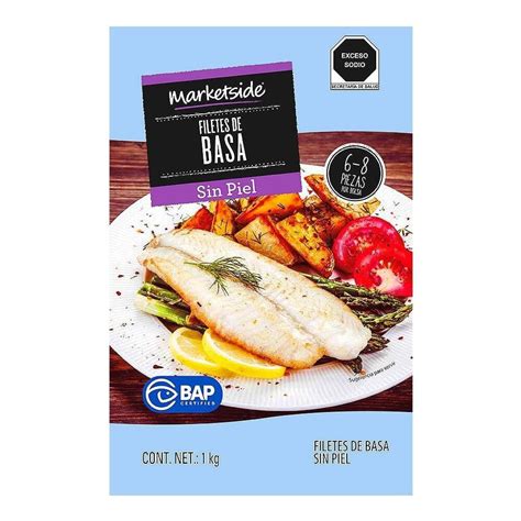 Filetes De Basa Sin Piel Marketside 1 Kg Congelado Walmart