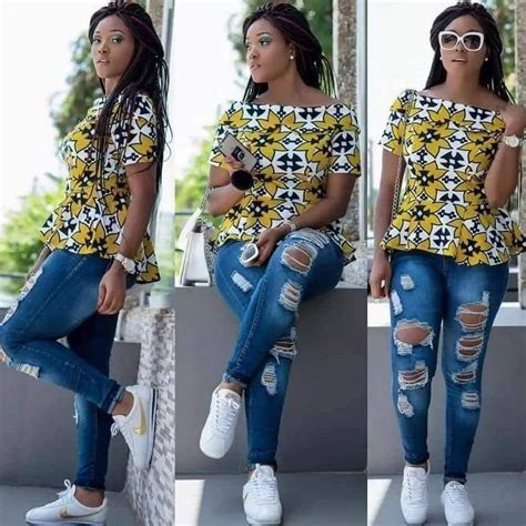 Latest Ankara Tops On Jeans 201925 Trending Ankara Tops On Jeans For