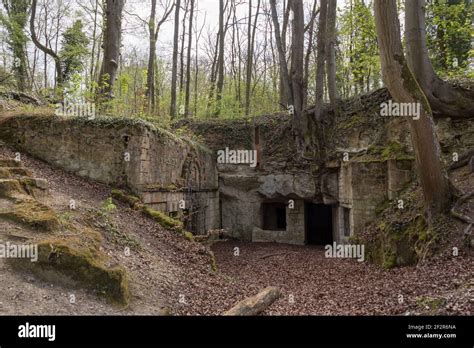 Le réseau de l homme a fait des grottes calcaires à Vic sur Aisne Ont