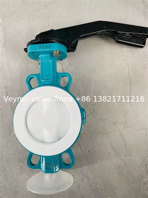 Wafer Style Stainless Steel Ptfe Lined Split Body Butterfly Valves