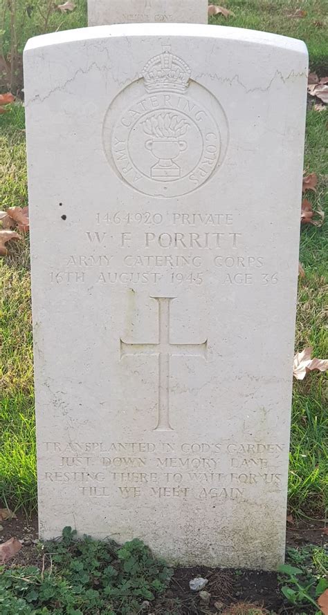 Pvt William Frederick Porritt Unknown 1945 Find A Grave Memorial