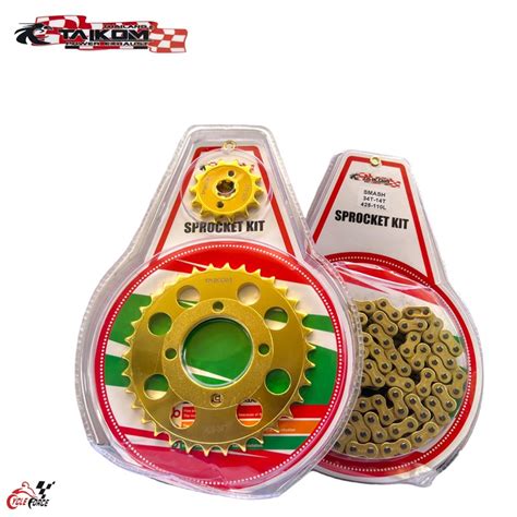 Ninja Speed Gold Chain Sprocket Set Smash RAIDER J 110 34T 36T 14T 428