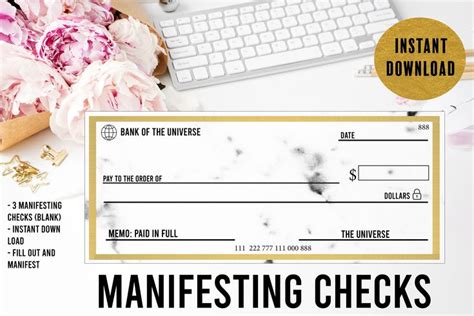 Manifesting Checks Abundance Checks Law Of Attraction Checks