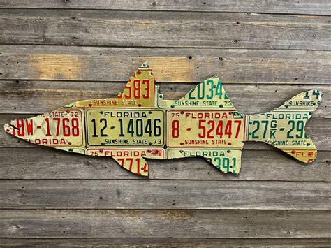 Florida Snook License Plate Artwork Trident Fly Fishing