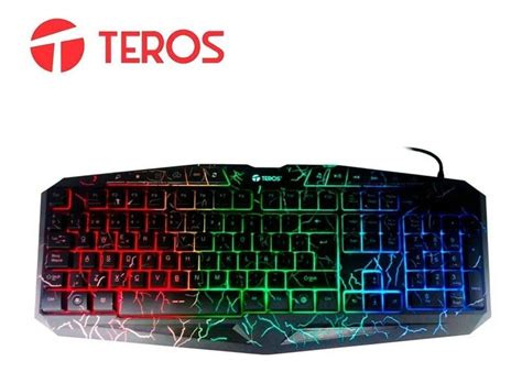 Teclado Gamer Teros TE GK650 Español Multimedia retro iluminado