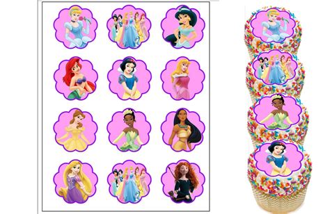 My Smart Choice 12 Edible Disney Princess Cupcake Toppers