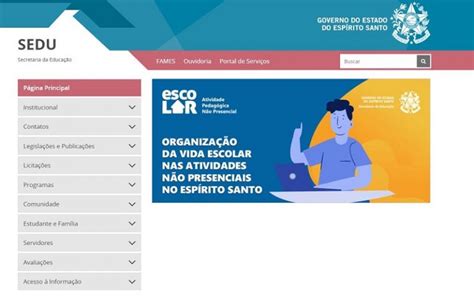 MATRÍCULA SEDU ES 2023 Documentos Portal do Aluno