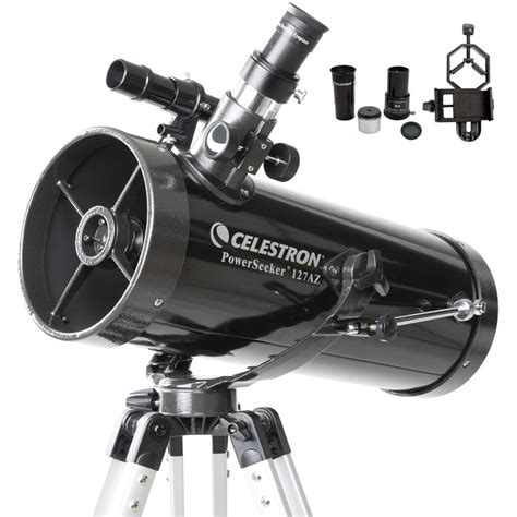 Celestron Powerseeker 127az Telescope With Phone Adapter And Moon Filter