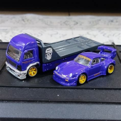 Ungu Hot Wheels Porsche Rwb Team Transport Purple Purple Loose Shopee Malaysia