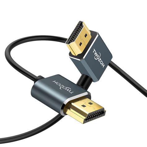 Twozoh Flexible Hdmi To Hdmi Cable Right Angled M Ultra Thin And