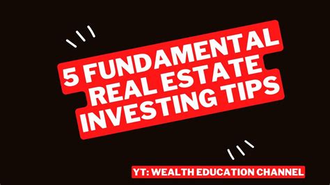 Real Estate Investing 101 5 Fundamental Tips Youtube