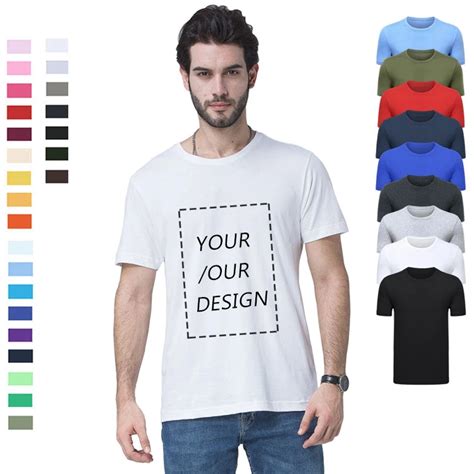 2023 Popular Wholesale Custom Plain Tee Shirt Multi Colors Breathable