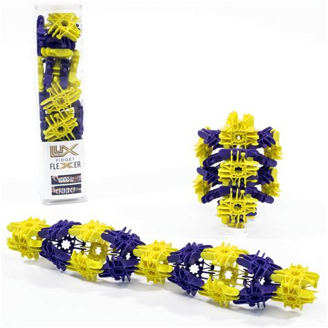 Lux Blox Fidget Flexers Purple And Yellow 30 Pieces