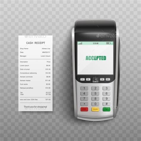 Terminal Confirming Transaction By Debit Vectors Graphicriver