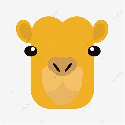 Camel Head Clipart Transparent PNG Hd, Camel Head Vector, Png, Yellow ...