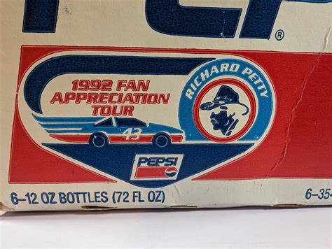 Richard Petty 1992 Fan Appreciation Tour 6 Pack Long Neck Pepsi Bottles