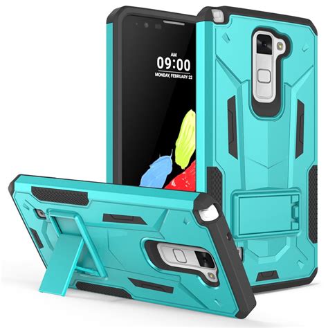 Zizo Lg Stylo Plus Ms Case Hybrid Dual Layered With Built In