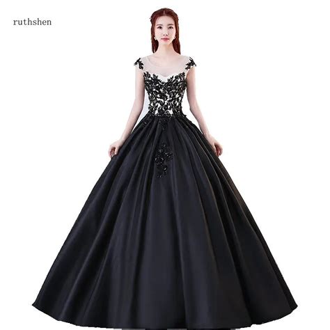 Ruthshen Black And White Satin Quinceanera Dresses Elegant Ball Gowns