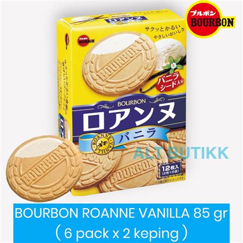 Jual Bourbon Roanne Vanilla Biscuit Gr Biskuit Wafer Vanila Cream