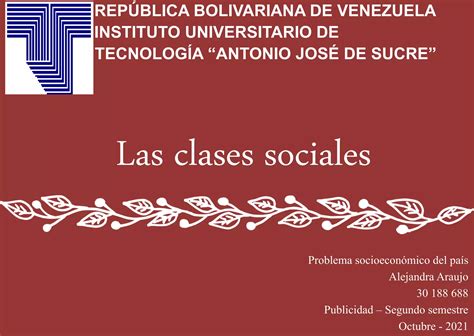 Las Clases Sociales Alejandra Araujo Ppt