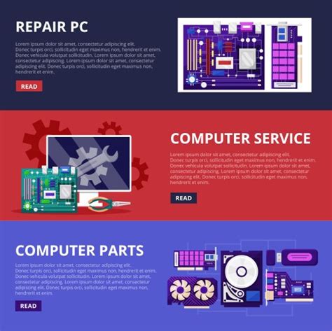 Electronics Repair Banner Vector Images Over 1000