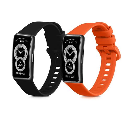 Kwmobile Uhrenarmband 2x Sportarmband Für Huawei Band 9 Band 8 Armband Tpu Silikon Set