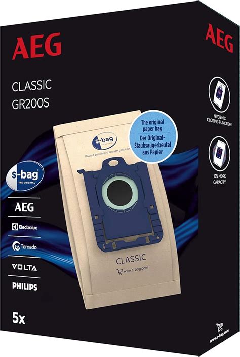 AEG GR200S S Bag Classic Vacuum Cleaner Bags 5 Dust Bags For