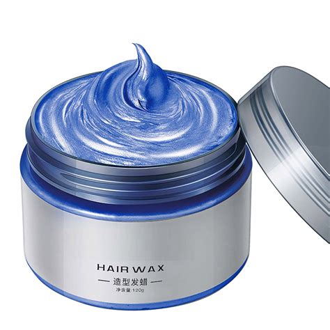 Blue Hair Coloring Products For Women Hair Wax Color Dye Styling Mud Natural Hairstyle Pomade