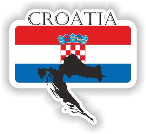 Croatia Sticker Flag Mf For Laptop Book Fridge Guitar Motorcycle Helmet