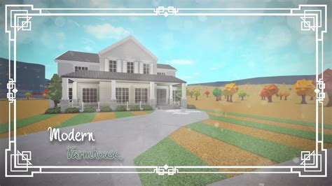 Bloxburg Modern Farmhouse Speedbuild 29k Exterior Youtube