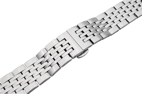 Verschlussuhrarmband Edelstahl Massiv Mm