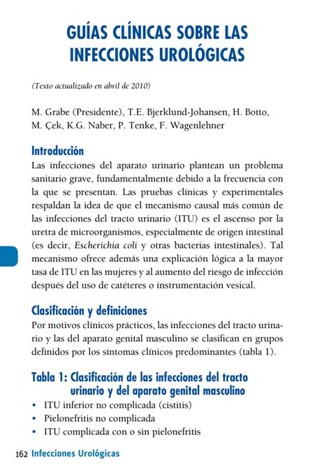 Guías ClíniCas sobre las infeCCiones urolóGiCas