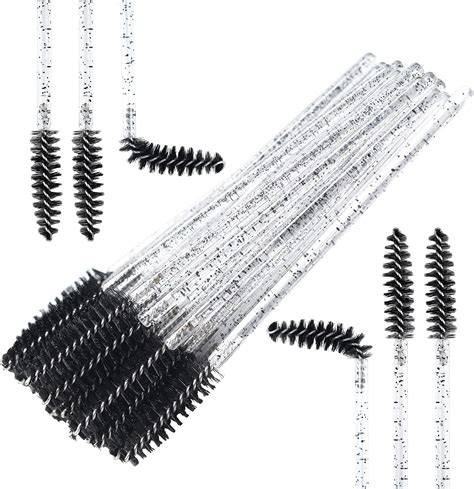 Eyelash Brush Pack Of 50 Bendable Lightweight Disposable Mascara Wands 10cm Long Eyelash