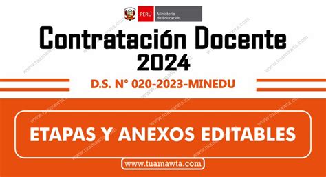 Etapas Y Anexos Para El Proceso De Contratación Docente 2024 Tu Amawta