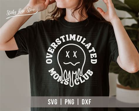 Overstimulated Moms Club Svg Png Overstimulated Svg Anxiety Svg