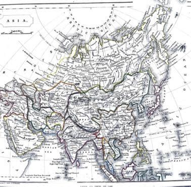 Brytyjska Mapa Azji Z 1848 Roku