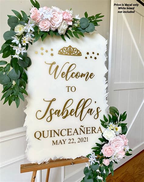 Quinceanera Decal For Sign Making Vinyl Decal For Quinceanera Welcome