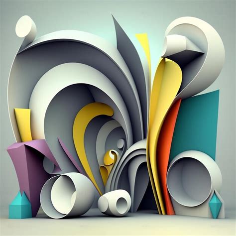 Premium AI Image | 3D abstract colorful shapes background