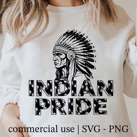 Indian Pride Svg For Shirt Indians Svg Indian Sillhouette Etsy