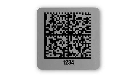 X Mm Etiketten Mit Qr Und Datamatrix Code Folie Silber