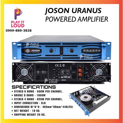 JOSON URANUS 1650W BRIDGE PROFESSIONAL POWERED AMPLIFIER Shopee