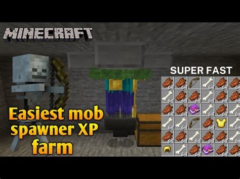 Minecraft Easy Zombie Skeleton Mob Spawner XP Farm Minecraft