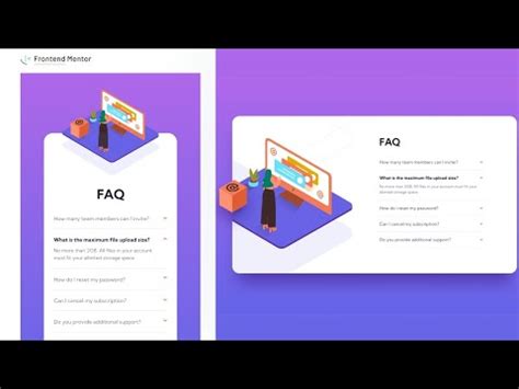 Faq Accordion Card Frontend Mentor Challenge Youtube