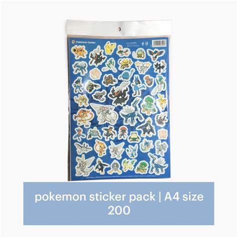 Pokemon Sticker Pack A Size Hobbies Toys Stationary Craft Other