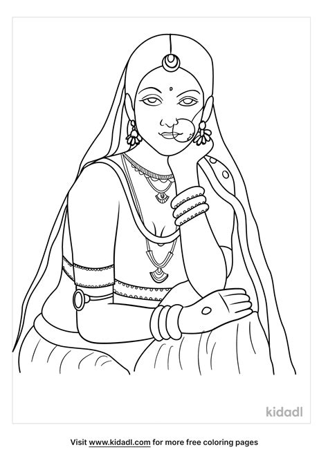 Indian Coloring Page