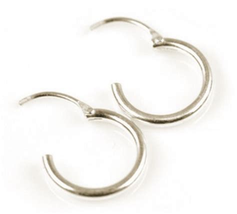 Sterling Silver Hinged Hoop Earrings Adorable Very Small