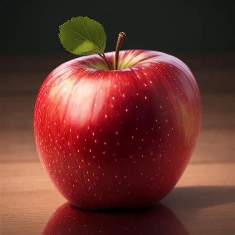 Premium Ai Image Whole Red Pink Apple Fruit With Leaf Isolated On