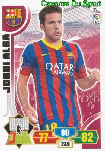 N Jordi Alba Espana Fc Barcelona Card Panini Adrenalyn Liga