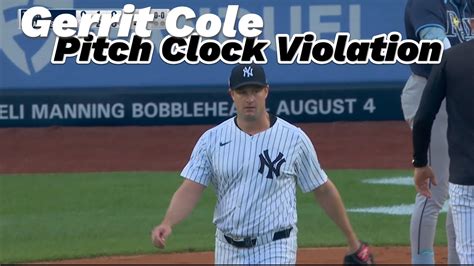 Gerrit Cole Pitch Clock Violation Youtube